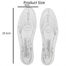1Pair Memory Foam Insoles Shoe Comfort Unisex Size Cushion Feet Pad Heel Shock Super Soft Replacement Innersoles For Slippers Sneakers Running Shoes Boots Liners Comfort Cushioning Shoe Insert White