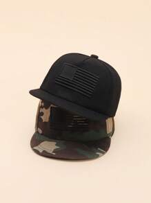 1 pièce Casquette hip-hop pour enfants avec drapeau américain brodé