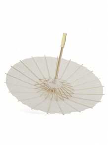 1 pieza Parasol blanco DIY, sombrilla nupcial, decoración de boda, regalo creativo para cumpleaños, enfriamiento de verano, playa, viaje, selecciones de primavera y verano, regalos para damas de honor, decoración de habitación, decoración de dormitorio, playa, viaje, para hombres, para mujeres, vacaciones - Blanco - Ver 4