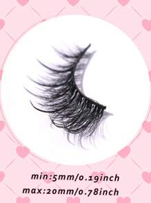 7 par rzęs w stylu Daily Casual Date Party Fairy Eyelashes Cross Mermaid Style sztuczne rzęsy, długość 5-20 mm