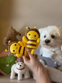 2 paquetes de juguetes para masticar para cachorros - Diseño lindo de abeja para cachorros en etapa de dentición y perros pequeños, masticables para limpieza dental para aliviar el aburrimiento y juego interactivo