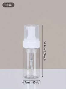 1pc 100ml/200ml/250ml Mousse Foaming Bottle, Facial Cleansing Foam Bottle, Cosmetic Refillable Bottle