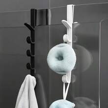 [Back Pocket Storage] 5-Hook Door Hook Back Pocket Storage Rack, 4pcs Set For Bathroom, Bedroom, Wardrobe Organization
