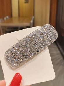 Water Drop Design Rhinestone Hair Clip, Shiny Hairpins For Bangs, Bun, Decorative Hair Accessories For Girls