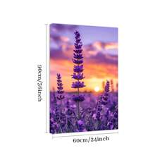 1 Pc Framed Canvas Poster, Lavender Wall Art, Landscape Wall Art, Ideal Gift For Bedroom Living Room Corridor, Wall Art, Wall Decor, Room Decoration