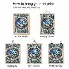 1pc Unframed Vintage Art Canvas Poster, Disco Ball Print "This Kitchen Is For Dancing" - Ideal Retro Wall Art And Decor For Bedroom, Living Room, Corridor, And Winter Decor Gifts Birthday Graduation