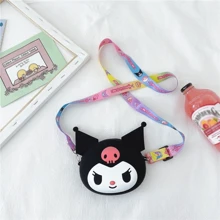 Sanrio Sanrio Hello Kitty & Melody & Kuromi Silicone Crossbody Bag, Valentine's Day Cute Gift,Back To School Stationery Bag, Cute Silicone Crossbody Bag, Waterproof Cartoon Shoulder Coin Purse With Zipper Pocket, Cartoon Crossbody Bag, Waterproof Cartoon Shoulder Coin Purse With Zipper Pocket, Cartoon Crossbody Bag, Suitable For Teenagers Back To School Supplies Stationery Supplies