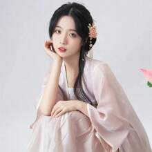 Chinese Hanfu Hair Accessories Set Hair Clip Hairpins Haircomb Bridal Headdress Retro Wedding Hair Accessories Headwear Gift - màu đen - Xem 3