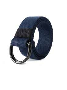 1pc Black Double-Loop Unisex Woven Belt, Outdoor Sports Waist Belt, Waist Trainer Belt, Workwear Belt, Adjustable Size - 1pc - View 12