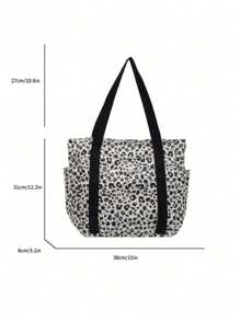 Fashionable Solid Color Tote Bag, Casual Simple Texture Contrast Color Large Shoulder Bag, Tote Bags For Students, Multiple Compartments, Perfect For Beach, School, Work & Daily Use, Artistic Style School Bag & Bookbag For Women Or Students, Perfect For Books, Shopping, Back To School And More