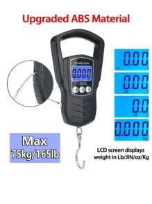 [Multifunctional Scale]1 Pc 50/75kg Portable Handheld Hanging Weighting,High Precision Sensor 4 Units G/Oz/Kg/Lb Portable Digital Electronic Luggage Scale,Home Travel Hanging Luggage Scale - Multicolor - View 12