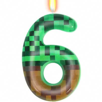 Green Plaid Number 0-9 Birthday Party Cake Decorative Candles
