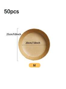50/100pcs Air Fryer Papers, Food Baking Mat Sheets, Cooking Baking Parchment Paper, Kitchen Absorbent Oil Pad