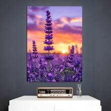 1 Pc Framed Canvas Poster, Lavender Wall Art, Landscape Wall Art, Ideal Gift For Bedroom Living Room Corridor, Wall Art, Wall Decor, Room Decoration