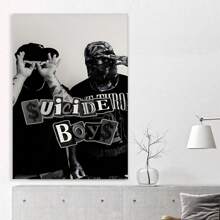 Framed 1pc "Suicide Boys" Hip Hop Album Cover Canvas Poster - Stylish Black & White Wall Art, Print With Bold Graphic Design For Living Room, Bedroom, Office Decor  High Quality Canvas - Framed - View 3