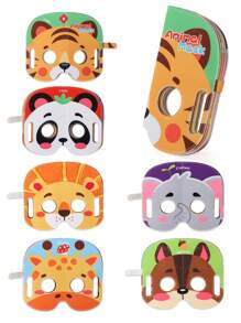 1pc Infant Funny Face Mask Felt Cloth Book, Early Education Cognitive Cards, Parent-Child Interactive Face-Changing Hole Book, Baby Early Education Face Changing Intelligent Interesting Toy - Multicolor - View 12