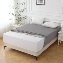 防水六面床垫套，带优质拉链 - 透气、可机洗、静音床垫保护套，完全防尘，带隐形拉链，适合家庭、酒店、宿舍使用