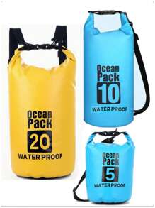 Portable Outdoor Sports Waterproof Bag, Hot Selling Cross-Border 5L 10L 20L PVC Waterproof Shoulder Bag/Backpack, Large Capacity Outdoor Waterproof Bag For Diving, Rafting, Swimming, Beach