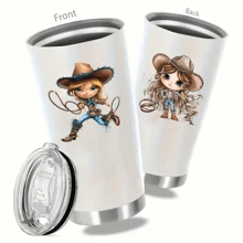 12pcs UV DT Ftransfer Paper, Personalized Cowgirl Girl Series Design Series Libbey Glass Cup Waterproof Transfer Paper Pack, Stainless Steel Roller Vinyl Transfer Paper, UV DTF, Suitable For Water Cups, T-Shirts, Refrigerators, Computers, Mugs And Any Flat Objects For Waterproof DIY Decoration (Cups Not Included)