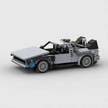 MIKEMENG Back To The Future Time Machine Supercar Racing Car Classic Building Block Toy Set, Children's Educational Creative Toy, Adults' DIY Car Model Kit, City Technology Champion Cup Series, Suitable As Birthday, Halloween, Christmas Gift, And For Collection And Home Decoration