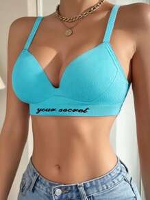Set de 3 sujetadores inalámbricos con efecto push-up, ropa interior minimalista y transpirable de uso casual para mujeres
