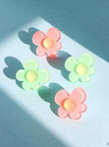 1 Pair Colorful Dopamine Acrylic Flower Stud Earrings, Minimalist Fresh Style Jewelry For Women, Fashion Versatile Party Accessory