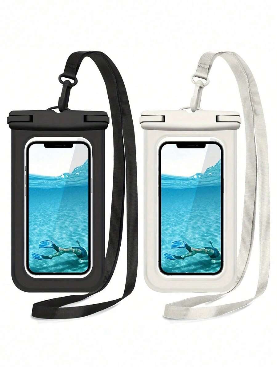 防雪手机袋，防水袋通用 IPX8 防水手机袋，防水手机袋，户外徒步手机袋，水下游泳防水手机壳沙滩手机干燥袋，适用于智能手机 - 彩色 - 查看 1