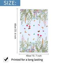 2 pièces Serviettes de cuisine à fleurs de printemps, Torchons, Essuie-mains, Serviettes décoratives pour les fêtes, Chiffons de séchage doux et absorbants, Décoration de cuisine, Décoration de table de salle à manger, Fournitures de cuisine, Décoration d'intérieur