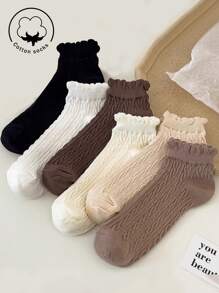 1/3/5/10 paar katoenen sokken voor dames, korte sokken, onzichtbare sokken, witte sokken, damessokken, leuke sokken, meisjessokken, herfst/winter/lente/herfst/zomer sokken, ademende mesh details, geleiderail ademend gatontwerp, vochtafvoerend, zacht en glad, geschikt voor verschillende feestdagen, sport, vrije tijd, zaken en andere dagelijkse kleding, kan het hele jaar door gedragen worden, kleurencombinaties zijn willekeurig.