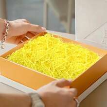 100 克编织草纸屑 - 礼盒填充物、派对装饰和季节性庆祝活动 - 适合各种节日和生日派对 - 禮盒裝飾填充波浪紙 - 查看 9