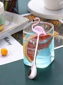 Flamingo Spoons 13cm, Coffee Spoon,Animal Spoon, Stainless Steel Dessert Coffee Stirring Spoon, Teaspoon,Milk Dessert Spoon, Coffee Stirring Spoon, Dessert Spoon, Kitchen Supplies,Cute Creative Long-Handled Juice Coffee Spoon Tableware, Kitchen Accessories