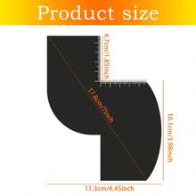 lyanxinlei Plantilla profesional de barbero para la línea del cabello - Herramienta reutilizable para contornear con guía de medición, plantilla para degradado y perfilado, plantilla para pulverizar color en el cabello para líneas precisas - Herramientas de corte y accesorios de peinado para barberos - Negro - Ver 4