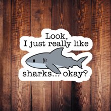 1PC Funny Meme Sharks Sticker, Shark Lover Sticker, Funny Shark Sticker, Shark Decal, Best Gift For Shark Lover