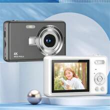 LARMCAM CCD Campus Digital Camera, High Definition Student Camera, Retro Style, Travel Camera For Photography And Video, 16x Digital Zoom High Definition Digital Camera, Rechargeable Camera, Photography Gear Suitable For Teenagers And Beginners, Great Gift For Thanksgiving, Christmas And New Year (Black, White, Silver, Grey) - No Storage Card Included