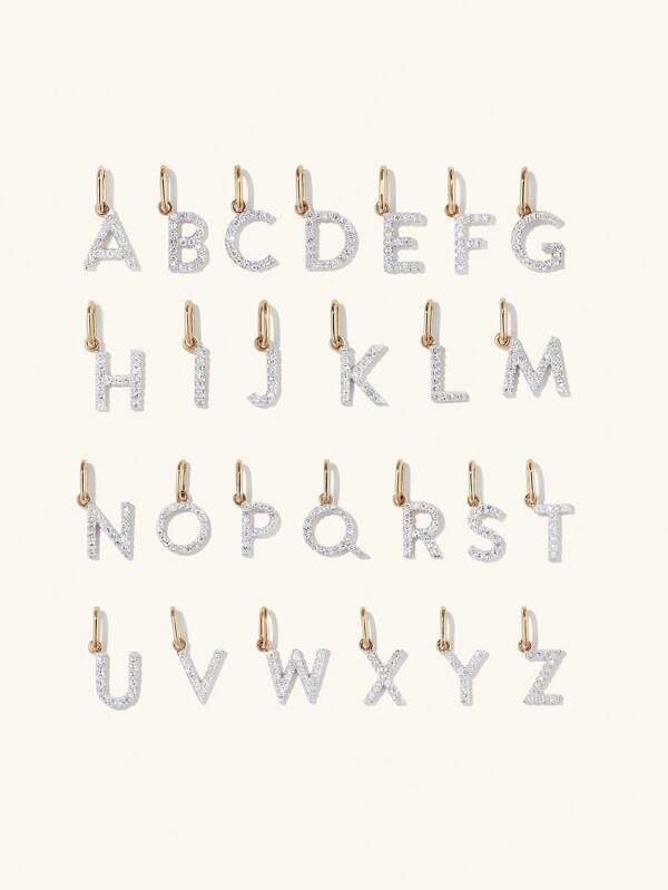 Unique 925 Sterling Silver A-Z Letter Necklaces Pendants Love Gifts Couple Only Pendant