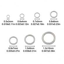 400pcs Stainless Steel Jump Rings, Assorted Sizes 3-10mm, Closed Loop Connectors, Suitable For DIY Jewelry Making, Bracelets, Necklaces, Earrings Handcraft Supplies