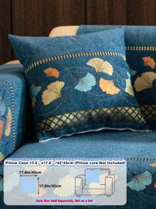 1pc Pet-Friendly Non-Slip Chenille Sofa Cover, Machine Washable Polyester Embroidered Leaves Design, Ideal For Single To Sectional Sofas, Living Room, Bedroom, Office Decor Gifts Birthday Graduation Couch Cover Sofa Covers Room Decor Living Room Decor - Multicolor - View 26