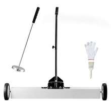 15-Inch Or 24-Inc Or 36-Inc Magnetic Sweeper With Wheels, 8 Lbs Or 50 Lbs Or 55 Lbs Capacity, With Telescoping Magnetic Pickup Tool, Adjustable Handle, Magnetic Pickup Sweeper To Pick Up Nails And Screws, For Workshop, Garage, Yard - 36 x 3.2in-55 lbs Capacity - 查看 8