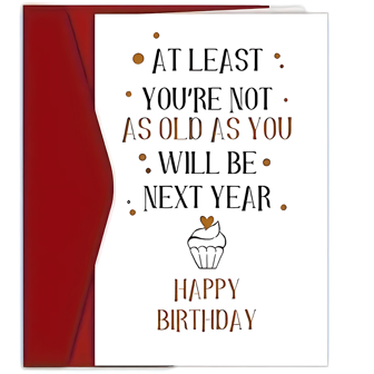 1PC Happy Birthday Card, Funny Message For Anyone - Perfect Gift For Family, Friends, Colleagues - Humorous Age Reminder Design,Back To School,School Supplies