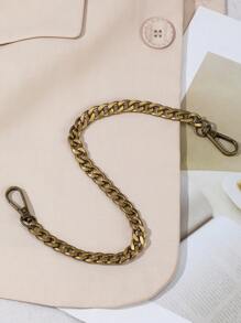 1pc Simple Fashion Chain Adjustable Shoulder Strap Lanyard - Bronze - View 5