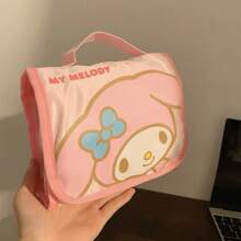Sanrio 1pc Hello Kitty Multifunctional Four In One Makeup Bag, Cartoon Cute Portable Travel Grooming And Storage Bag, Suitable For Home Storage And Travel Supplies Storage,For Holiday Beach, Bathroom Collection, Bedroom Collection, Large Capacity