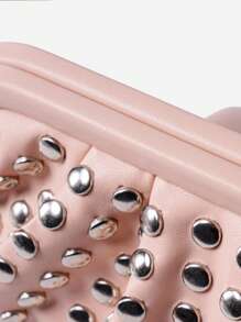 New Fashionable Versatile Minimalist Rivet Decorated Party Bag, Niche Design, High-End Retro Punk Style, Popular Design, Commuting & Shopping, Women's Pink - Pink - View 6