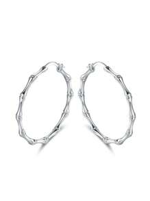 1 Paar Charm 925 Sterling Silber Creolen Ohrringe Hochzeitstag Ohrschmuck für Frauen Geschenk Edel Schmuck