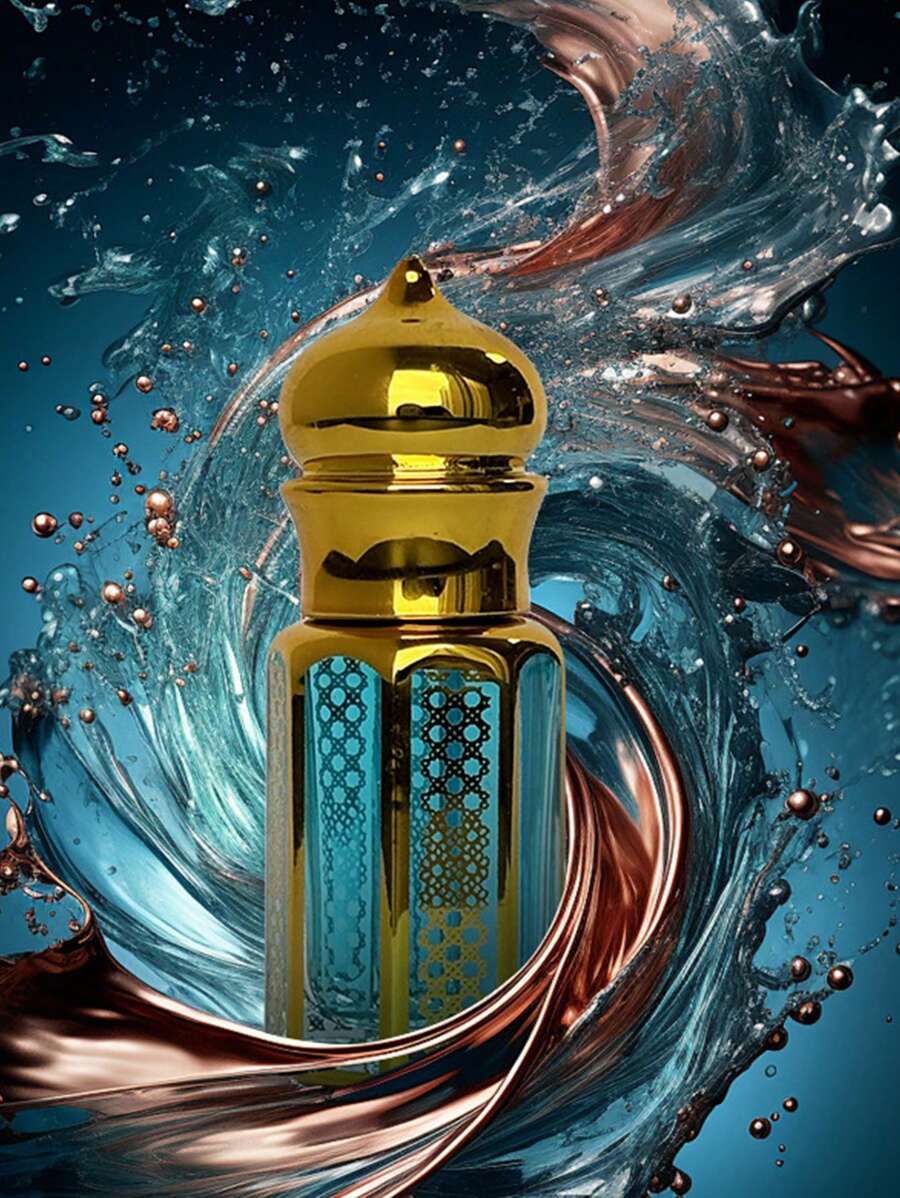 10ml 埃及乌木香薰油，巧克力麝香香薰油，蓝色木质古龙水香薰油，男女通用，持久留香，奢华金箔便携瓶 - 10ml - 查看 1