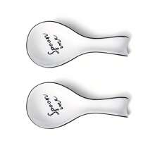 Ceramic Spoon Rest For Stove Top, Porcelain Ladle Holder, Large Utensil Holder For Kitchen Countertop, Spoon Rest For Soup Spoon, Ladle, Spatula, Modern Farmhouse Kitchen Decor