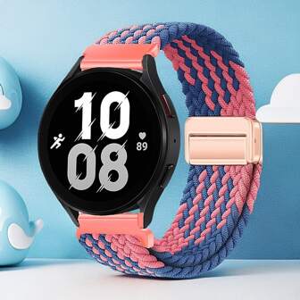 1pc 18mm20mm22mm Braided Magnetic Loop Compatible With Sam Galaxy Watch 7/6/5/4 40mm44m/6 Classic 43mm 47mm/Active 2/Gear S3 Classic/HW GT5/GT4 41mm 46mm/GT2/GT 3 42mm 46mm/HW Watch 4 Pro/Watch GT 5 Pro Watch Band,Magnetic Braided Loop Compatible With Apple Watch Band Series11 44mm 45mm 42mm 40mm 41mm 46mm Bracelet Compatible With Apple Watch Bands Series Ultra 2 10 9 SE 8 7 6 5 4 3 2 1 Strap