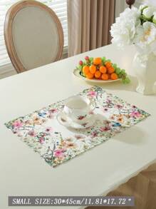 1pc 100% Polyester Table Runner, Elegant Colorful Digital Printed Butterfly & Flower Pattern, Suitable For Spring/Summer, Can Be Used As Kitchen/Dining Table Decor, Microwave Oven Cover, Home Decoration Dresser Scarf, Placemat, Picnic Mat For Indoor/Outdoor, Party/Wedding, Various Sizes Available - Multicolor - View 5