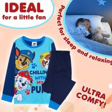 Paw Patrol Long Pyjamas Set Comfortable 2 Piece Nightwear Long Sleeve Top Gift - Blue - View 4
