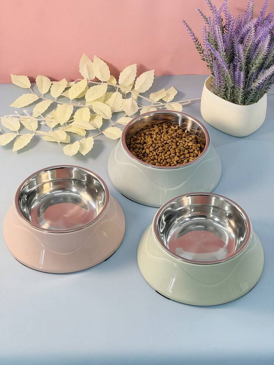 Tigela de comida de aço inoxidável para cães e gatos, raça pequena - Multicolorido - Ver 1