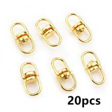 20-50 件 19x9 毫米钩扣 8 字旋转扣钥匙扣链连接器适用于 DIY 珠宝制作钥匙圈包扣 - 19x9mm - 查看 9
